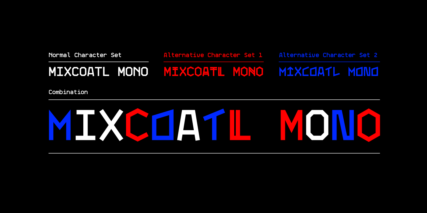 Пример шрифта Mixcoatl Mono #3